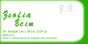 zsofia beim business card